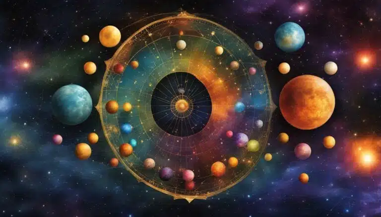 Astrology chart with orbs