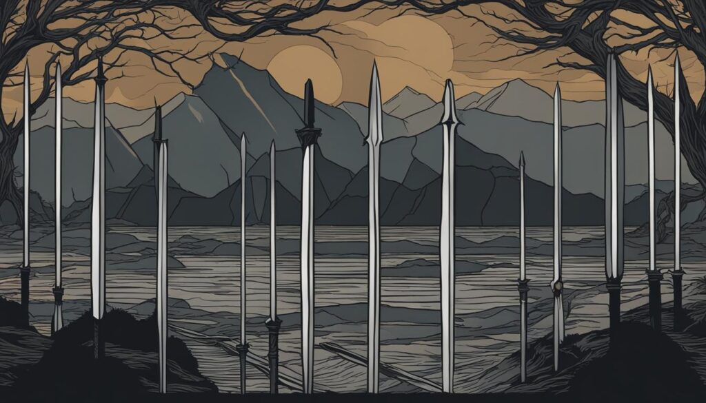 Five of swords tarot card image