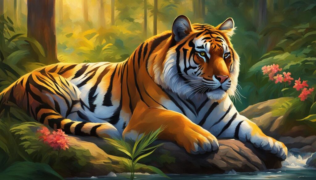 Friendly tiger dream