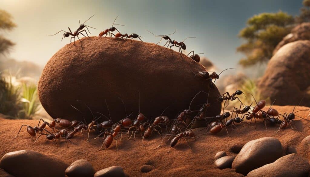 Strength and determination in ant dreams